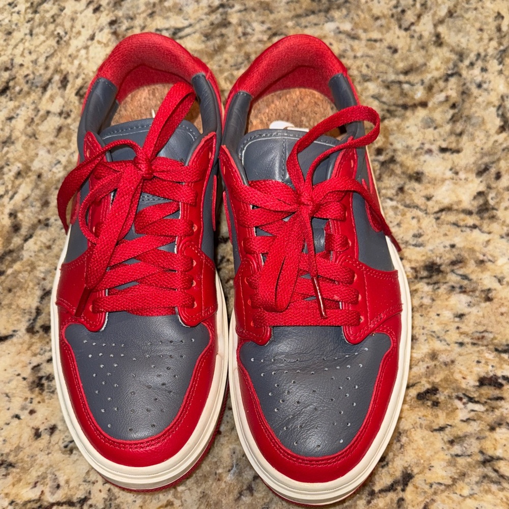 Nike Red and Gray Athletic Shoes